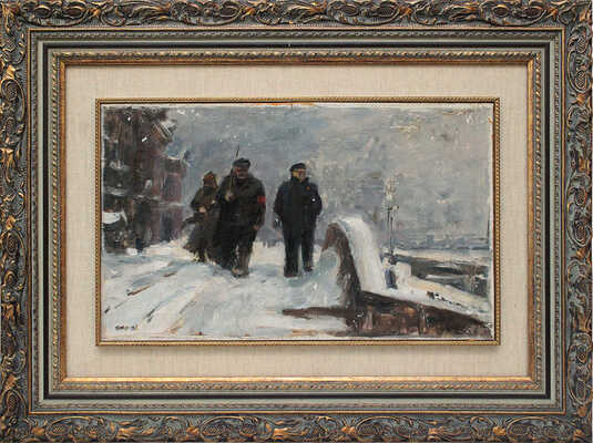 Хороший Эдуард Ильич. Эскиз к картине «Первая зима Советской власти» 